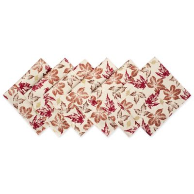 DII Rustic Leaves Napkins, 20 in. x 20 in., 6 pc.