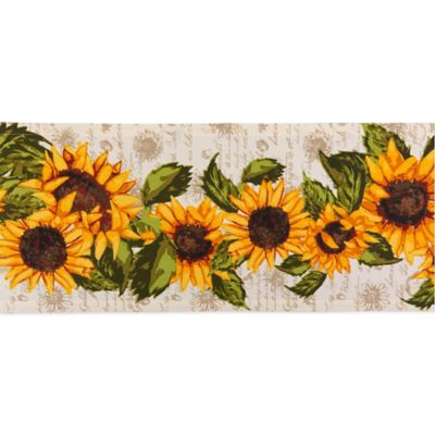 Image showing  Rustic Sunflowers Printed Table Runner
