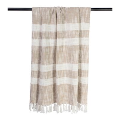 Image showing  Cotton Slub Striped Throw Blanket, 50 in. x 60 in.