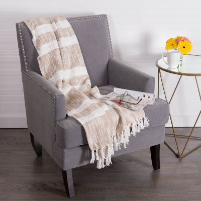 Image showing  Cotton Slub Striped Throw Blanket, 50 in. x 60 in.