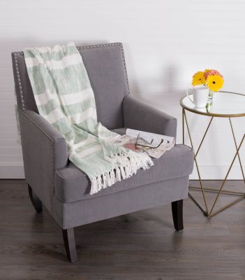 Image showing  Cotton Slub Striped Throw Blanket, 50 in. x 60 in.