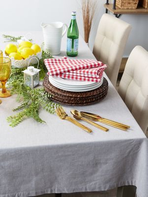 Image showing 5 th DII Tango Red Gingham Checkered Napkin, Set of 6