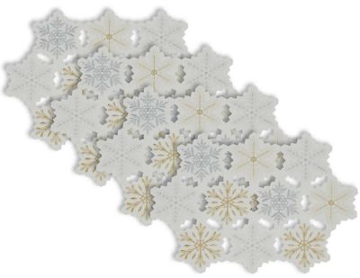 Zingz & Thingz Embroidered Snowflake Place Mats, 4 pc.