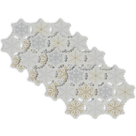 Zingz & Thingz Embroidered Snowflake Place Mats, 4 pc.