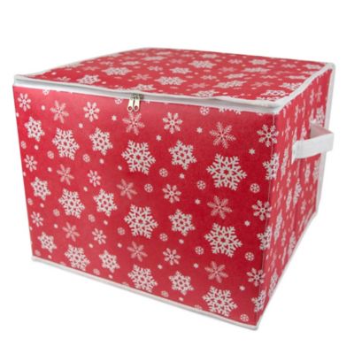 Zingz & Thingz Snowflake Print Ornament Storage Bin