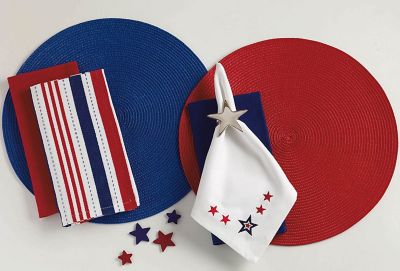 Image showing  Round Polypropylene Woven Place Mats, 6 pc.
