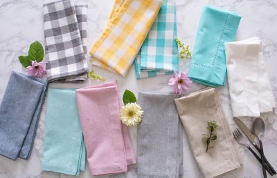 Image showing  Solid Chambray Cloth Napkin Set, 20 in. x 20 in., 6 pc.