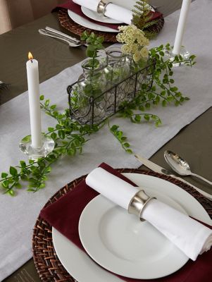 Image showing 8 th DII Solid Chambray Table Runner