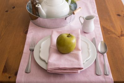 Image showing 4 th DII Solid Chambray Table Runner