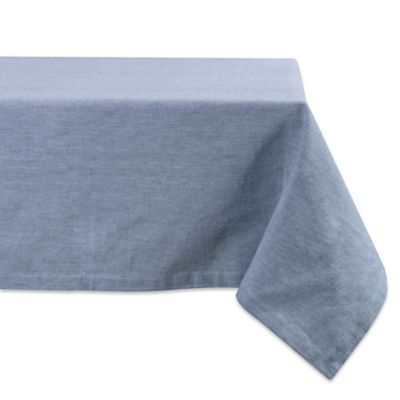 Image showing  Solid Chambray Tablecloth, 60 in. x 104 in.