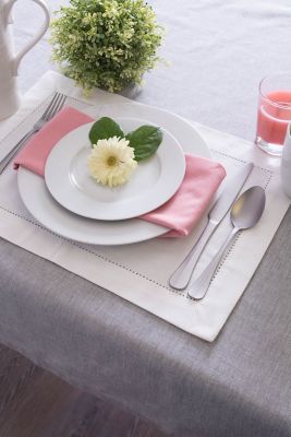 Image showing 4 th DII Solid Chambray Tablecloth, 60 in. x 104 in.
