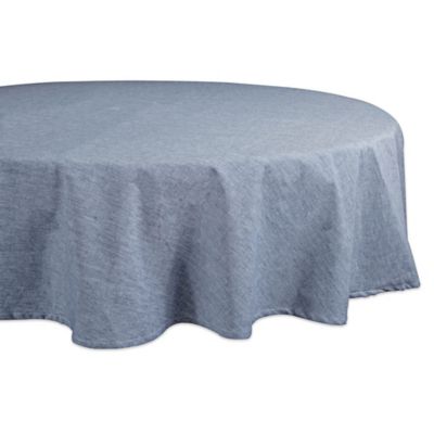 Zingz & Thingz Solid Chambray Round Tablecloth, 70 in., Cotton