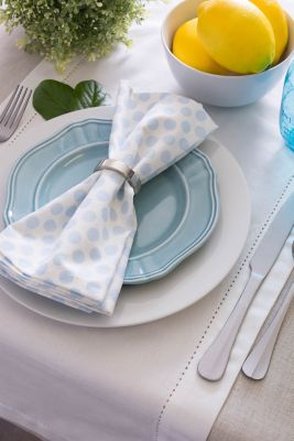 Image showing 5 th DII Solid Chambray Tablecloth, 60 in. x 104 in.