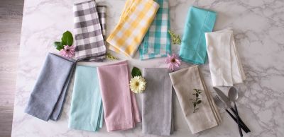 Image showing  Solid Chambray Tablecloth, 60 in. x 104 in.