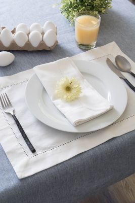 Image showing 6 th DII Solid Chambray Tablecloth, 60 in. x 104 in.