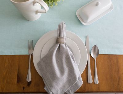 Image showing 6 th DII Solid Chambray Table Runner