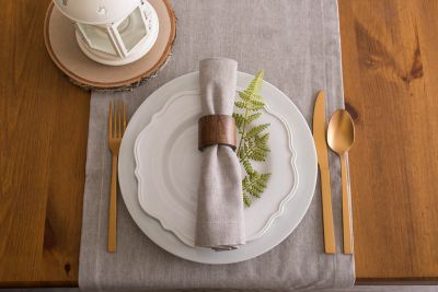 Image showing 6 th DII Solid Chambray Table Runner
