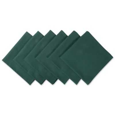 Zingz & Thingz Dark Green Oversized Napkins, 6 pc.