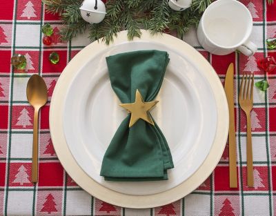 Image showing  Dark Green Oversized Napkins, 6 pc.