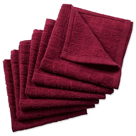 Zingz & Thingz Solid Windowpane Terry Dish Cloth Set, 12 in. x 12 in., 6 pc.