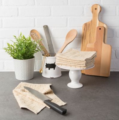 Image showing  Solid Windowpane Terry Dish Cloth Set, 12 in. x 12 in., 6 pc.