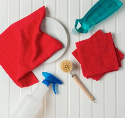 Image showing  Solid Windowpane Terry Dish Cloth Set, 12 in. x 12 in., 6 pc.