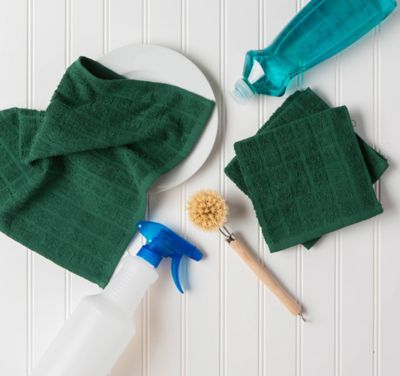 Image showing  Solid Windowpane Terry Dish Cloth Set, 12 in. x 12 in., 6 pc.