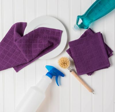 Image showing  Solid Windowpane Terry Dish Cloth Set, 12 in. x 12 in., 6 pc.