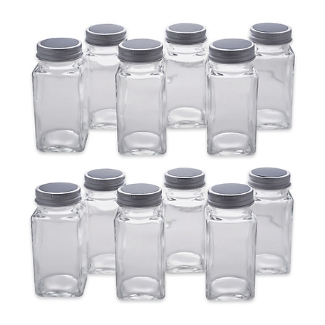 Zingz & Thingz Spice Jar Set with Chalkboard Labels, 4 in., 4 oz., 12 pc.