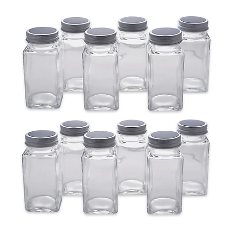 Zingz & Thingz Spice Jar Set with Chalkboard Labels, 4 in., 4 oz., 12 pc.
