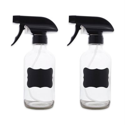 Zingz & Thingz 8 oz. Clear Glass Spray Bottles, 2-Pack