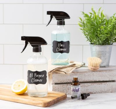 Image showing  8 oz. Clear Glass Spray Bottles, 2-Pack