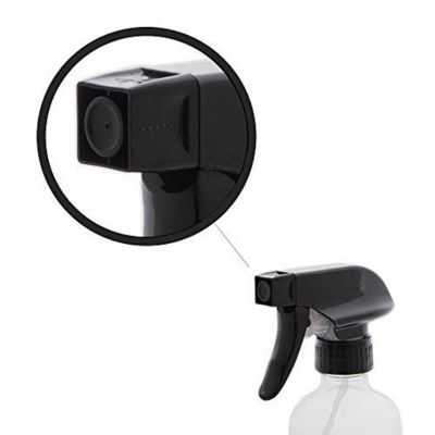 Image showing  16 oz. Clear Glass Bottles, 2.5 in. Diameter, 6.75 in. H, 8.25 in. H with Sprayer, 2-Pack