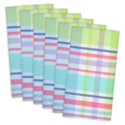 Zingz & Thingz Spring Plaid Napkins, 6 pc.