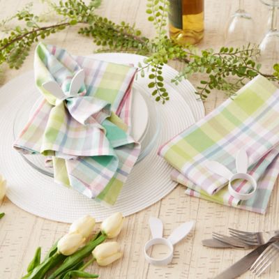 Image showing  Spring Plaid Napkins, 6 pc.