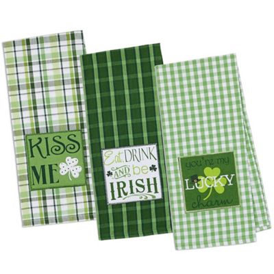 Zingz & Thingz St Patty's Day Embroidered Dish Towel Set, 3 pc.