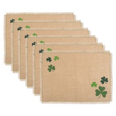 Zingz & Thingz Shamrock Jute Place Mats