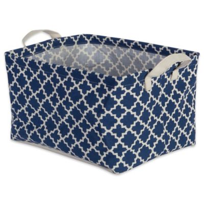Image showing  PE-Coated Lattice Rectangular Cotton/Poly Laundry Bins, 10.5 in. x 17.5 in. x 10 in., 2-Pack