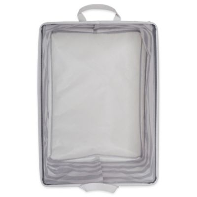 Image showing  PE-Coated Lattice Rectangle Cotton/Poly Laundry Bins, 2-Pack, Gray Large 10.5x17.5x10