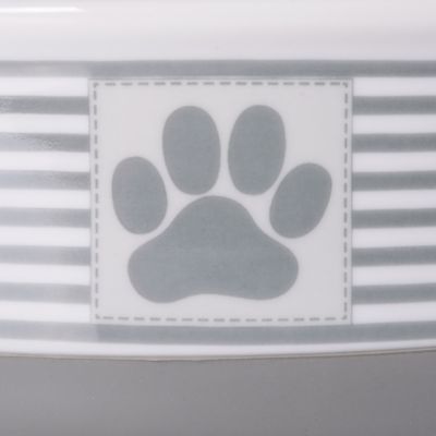 Image showing  Paw Patch Striped Dishwasher Safe Porcelain Pet Bowls, 2-Bowls