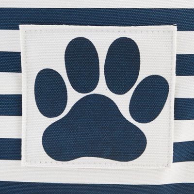 Image showing  Striped with Paw Patch Rectangular Polyester Pet Storage Bin, 15 in. x 18 in. x 18 in.