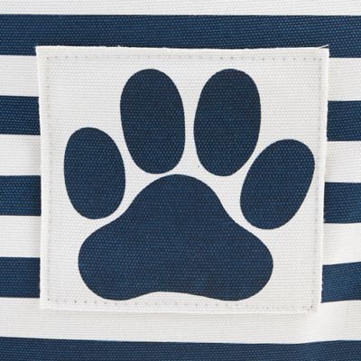 Image showing  Striped with Paw Patch Rectangular Polyester Pet Storage Bin, 15 in. x 18 in. x 18 in.