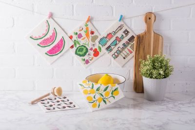 Image showing  Lemon Swedish Dishcloth Set, 3 pc.