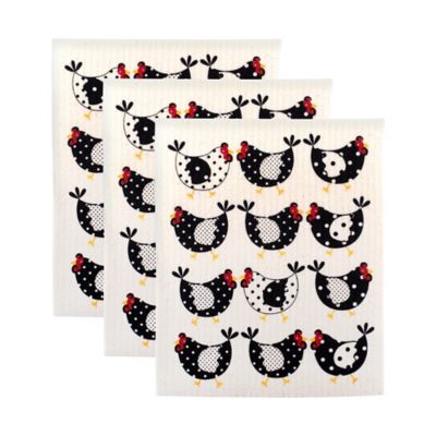 Zingz & Thingz Chickens Swedish Dishcloth Set