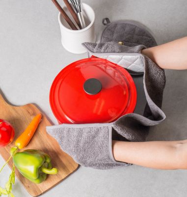 Image showing  Terry Double Oven Mitt, 36 in. x 7.5 in.