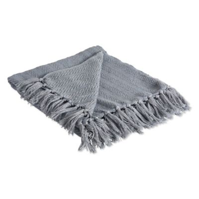 Zingz & Thingz Cotton Solid Textured Throw Blanket, 50 in. x 60 in.