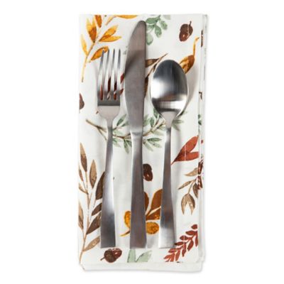 Image showing  Thanksgiving Thankful Autumn Oversized Dining Napkins, 6 pc.