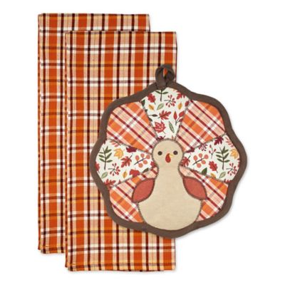 Zingz & Thingz Thanksgiving Holiday Pot Holder Gift Set