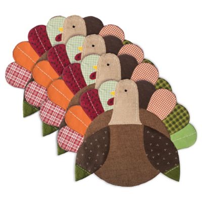 Zingz & Thingz Embroidered Turkey Place Mat, 13 in. x 19 in.