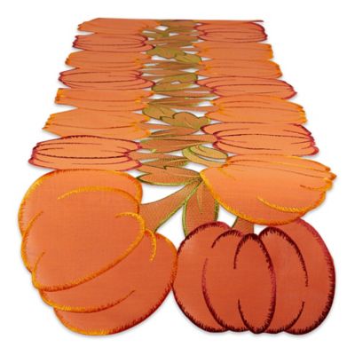Zingz & Thingz Embroidered Pumpkins Table Runner
